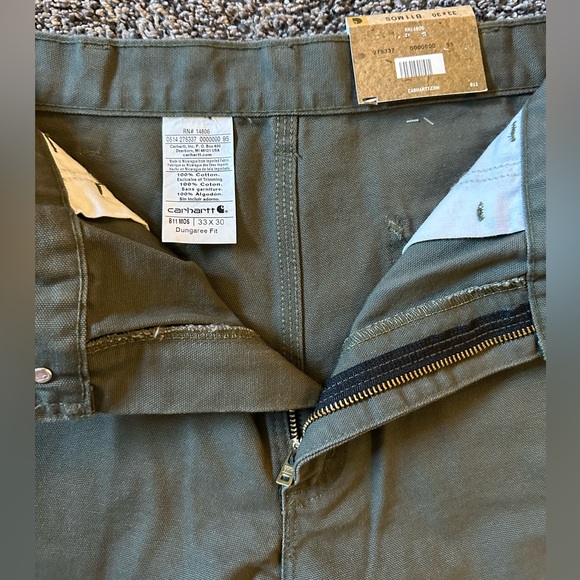 Carhartt Original Fit Washed Duck Utility Work Dungaree Sz 33X30 NWT - Picture 5 of 6